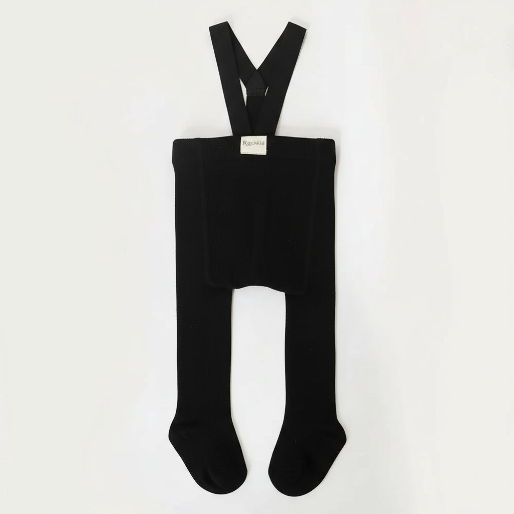 Pantimedias con Tirantes para Bebé (Unisex) - Tejido Sólido de Cintura Alta