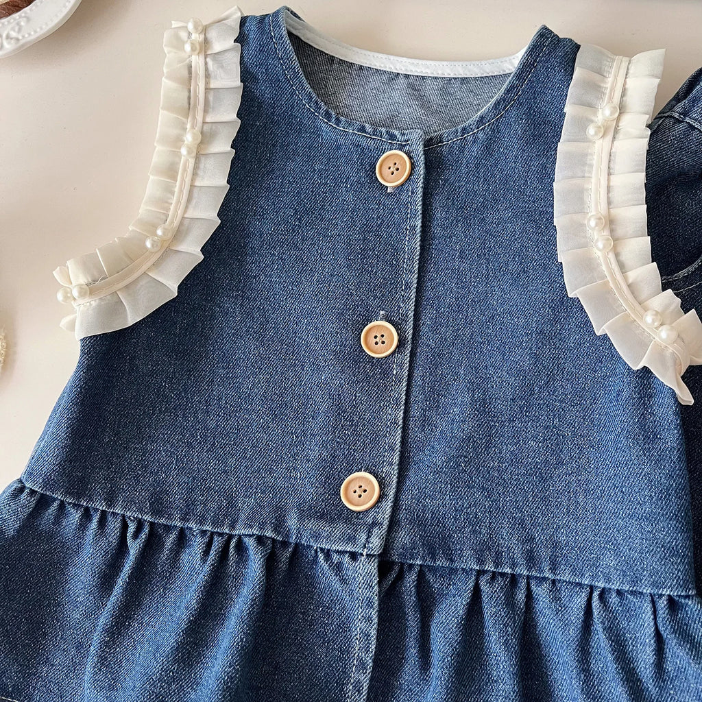 Conjunto Denim "Cute & Casual" – ¡Estilo Ins para el Diario! (24M-7T)