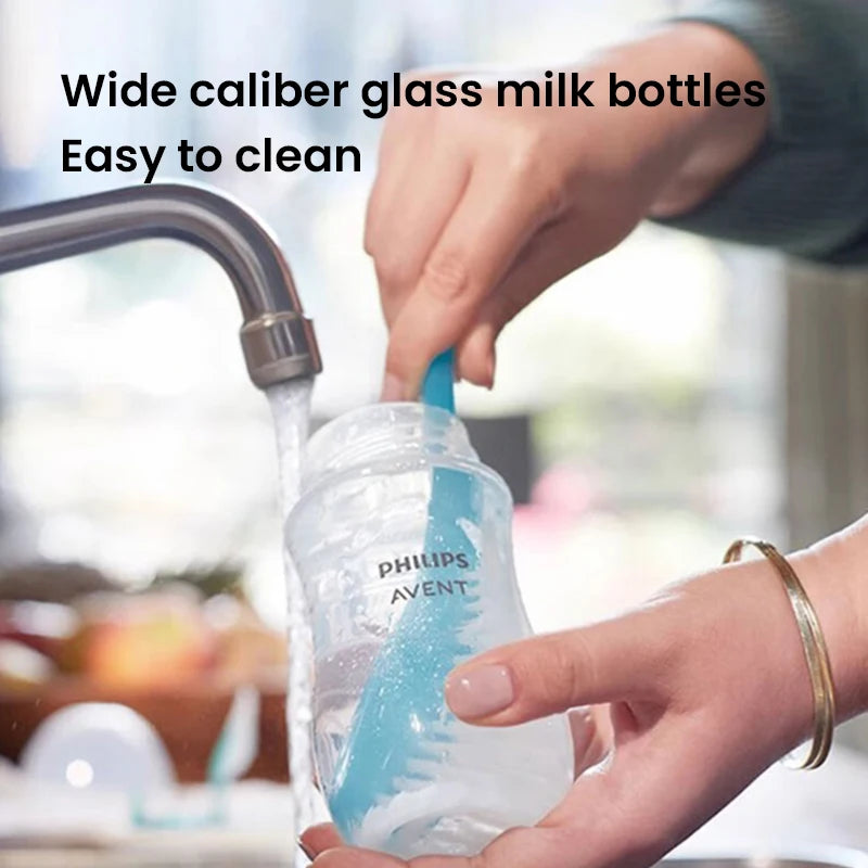 Biberón de Vidrio Philips Avent (125 ml/160 ml) | Borosilicato Puro, Calibre Ancho y Sistema Air Flex