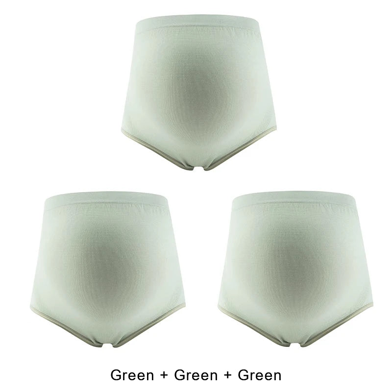 Set de 3 Bragas de Maternidad | Soporte de Cintura Alta, Compresión Elástica y Levanta Cadera 3D