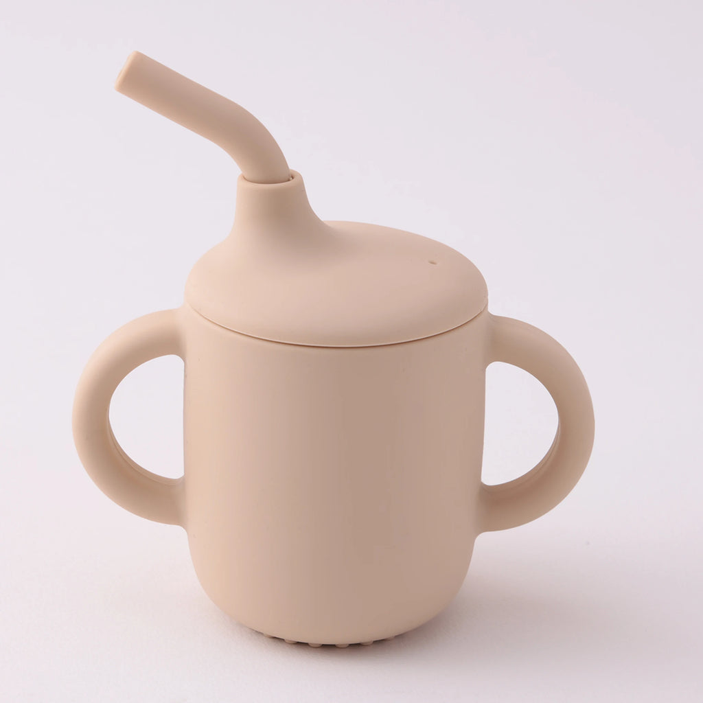 Vaso Entrenador de Silicona 180ml con Asas |  Entrenamiento Seguro, Antifugas, Sin BPA
