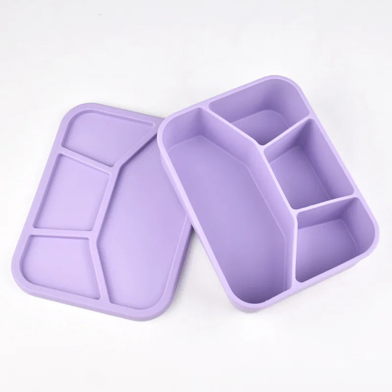 Caja Bento de Silicona  |  Compartimentos a Prueba de Fugas