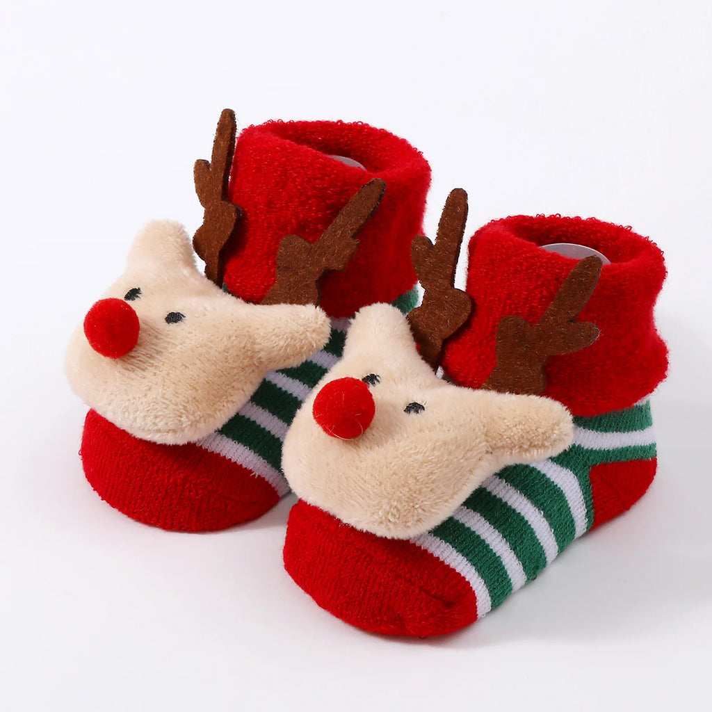 Calcetines Navideños Antideslizantes: La Magia y Seguridad en sus Primeros Pasos