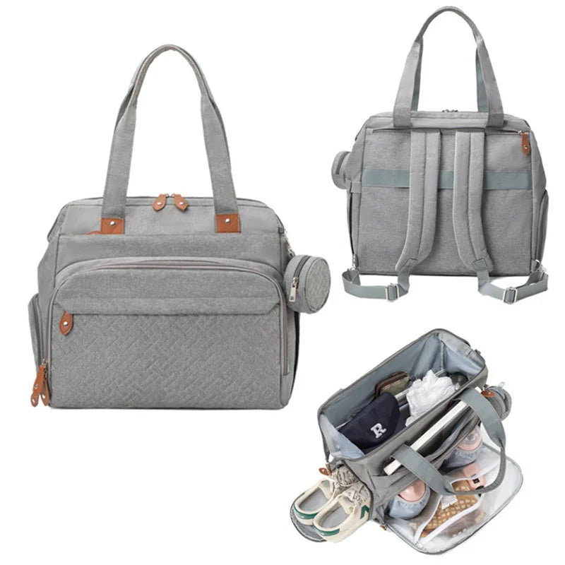 Bolso Pañalera de Maternidad | Espacioso, con Arnés para Maleta | ¡Lista para el Gran Día!