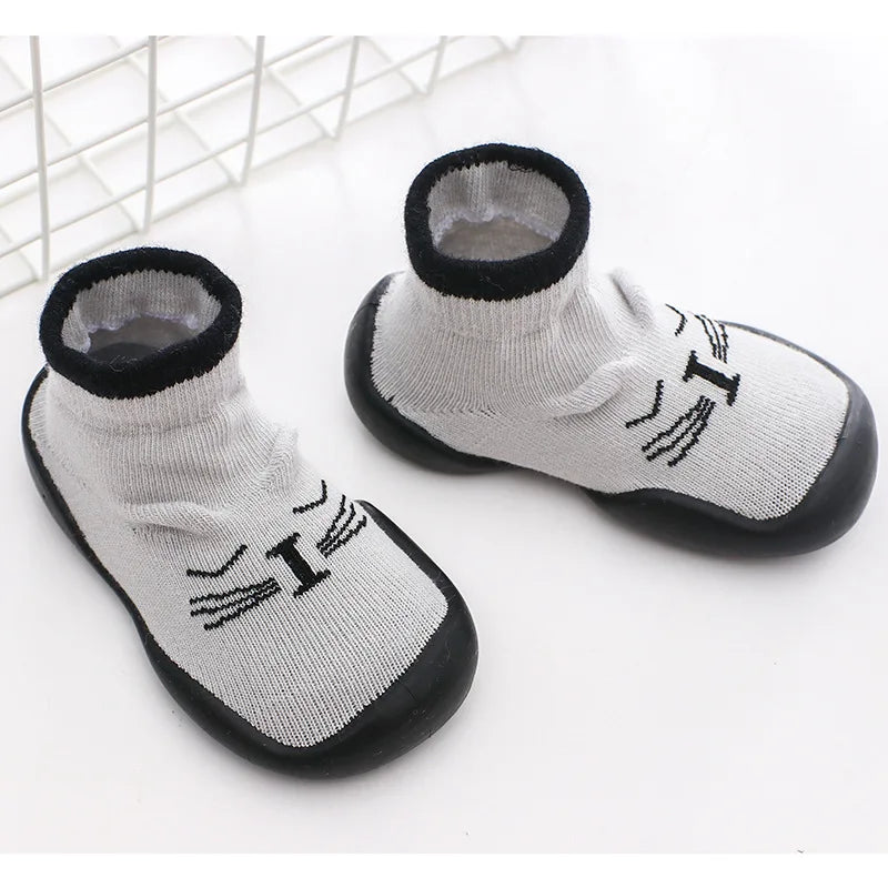 Calceta-Zapato para Primeros Pasos - Suela de Goma Antideslizante (0-24M)
