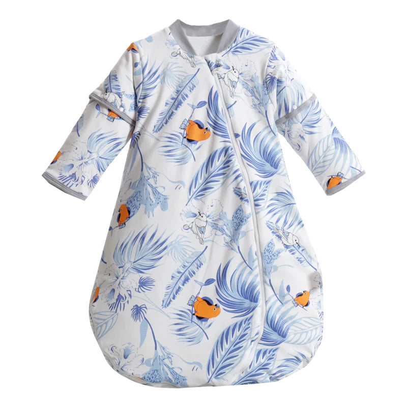 Saco de Dormir de Algodón (Grado Térmico 2.5): Mangas Largas Anti-Patadas (0-3 Años)
