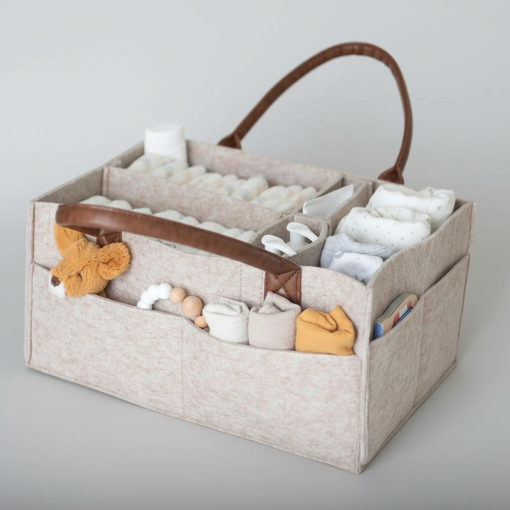 Cesta Organizadora de Fieltro Premium con 9 Compartimentos | La Solución Definitiva de Orden