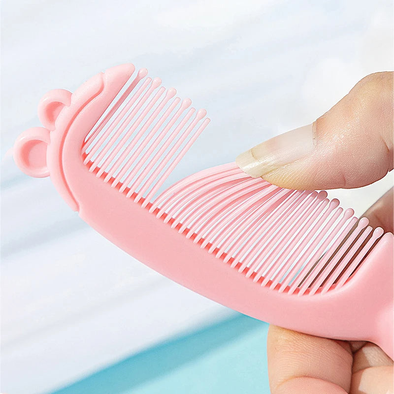 Set de 2 Piezas: Cepillo de Masaje y Peine para Bebé (Colores Tiernos)