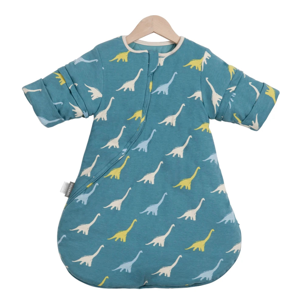 Saco de Dormir de Algodón (2.5 & 3.5 Grado Térmico): Anti-Patadas y Mangas Desmontables (0-24 Meses)