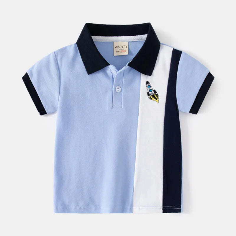 Playera Tipo Polo para Niño | Cuello Clásico y Bolsillo (12 Meses a 7 Años)