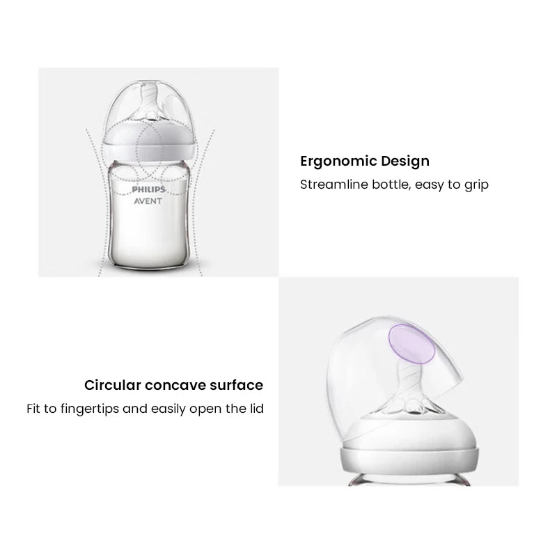 Biberón de Vidrio Philips Avent (125 ml/160 ml) | Borosilicato Puro, Calibre Ancho y Sistema Air Flex