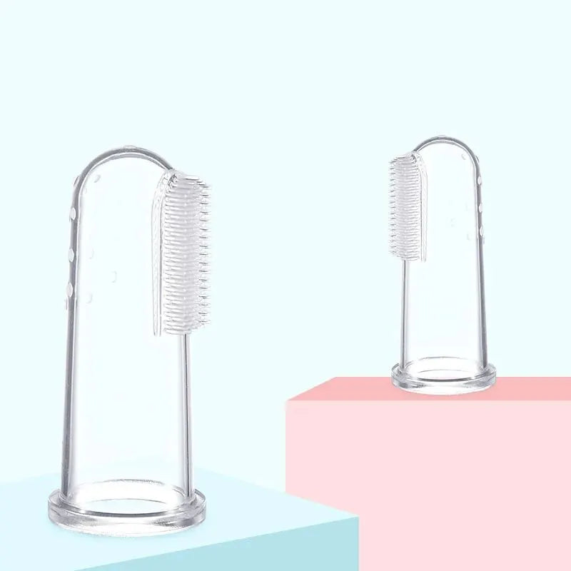 Cepillo de Dientes de Dedo de Silicona: Para Encías, Dientes Deciduos y Lengua (Mayores de 6 Meses)