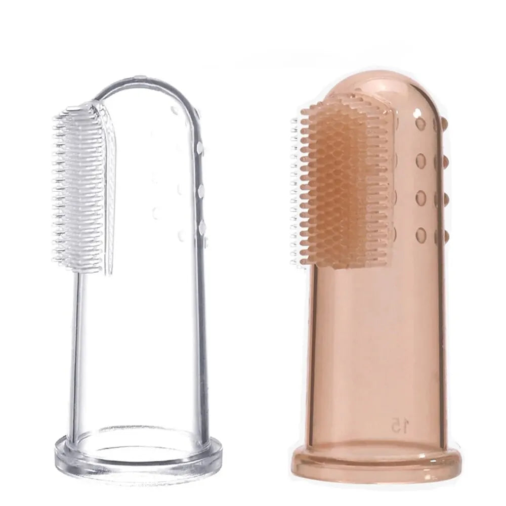 Cepillo de Dientes de Dedo de Silicona: Para Encías, Dientes Deciduos y Lengua (Mayores de 6 Meses)