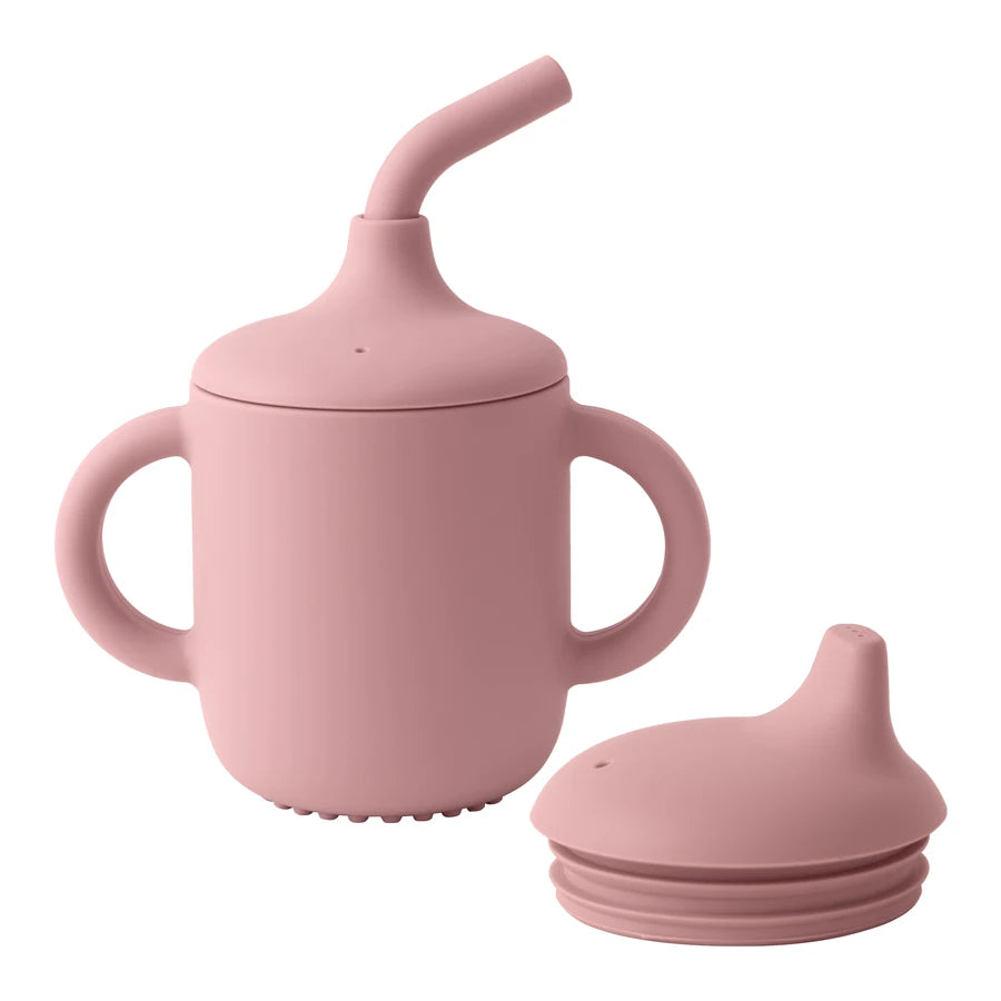 Taza Silicona con popote y tapa