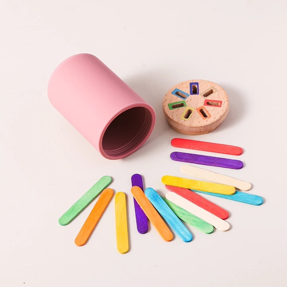 Set de Clasificación Montessori | Madera y Silicona para el Desarrollo Cognitivo