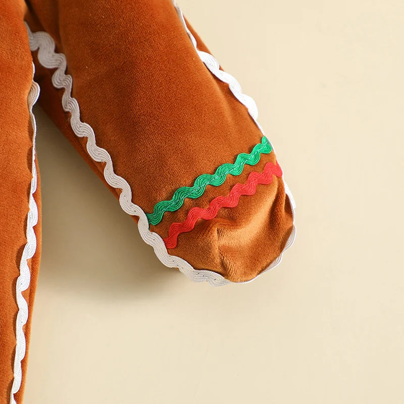 Disfraz de Hombre de Jengibre para Bebé | ¡El Traje Navideño Más Dulce!  (0-24M)