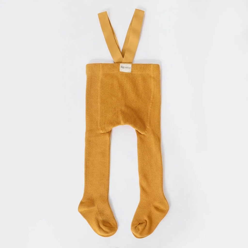 Pantimedias con Tirantes para Bebé (Unisex) - Tejido Sólido de Cintura Alta