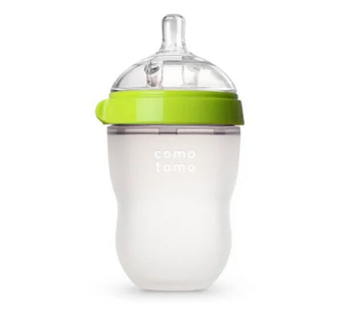 Pack de 2 Biberones de Silicona Premium (5 oz y 8 oz) | Diseño de Lactancia Natural y Anti-Cólicos