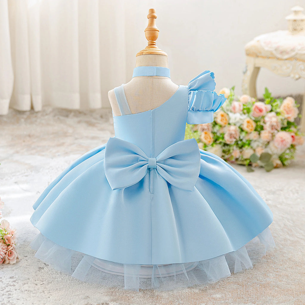 Vestido de Gala Tutu para Bebé Niña | Diseño de Lujo con Flor 3D (6M-3T)