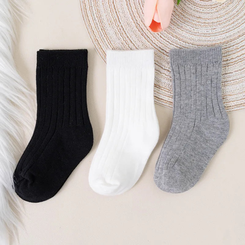 Calcetines de Algodón: Suaves, Transpirables (0-8 años)