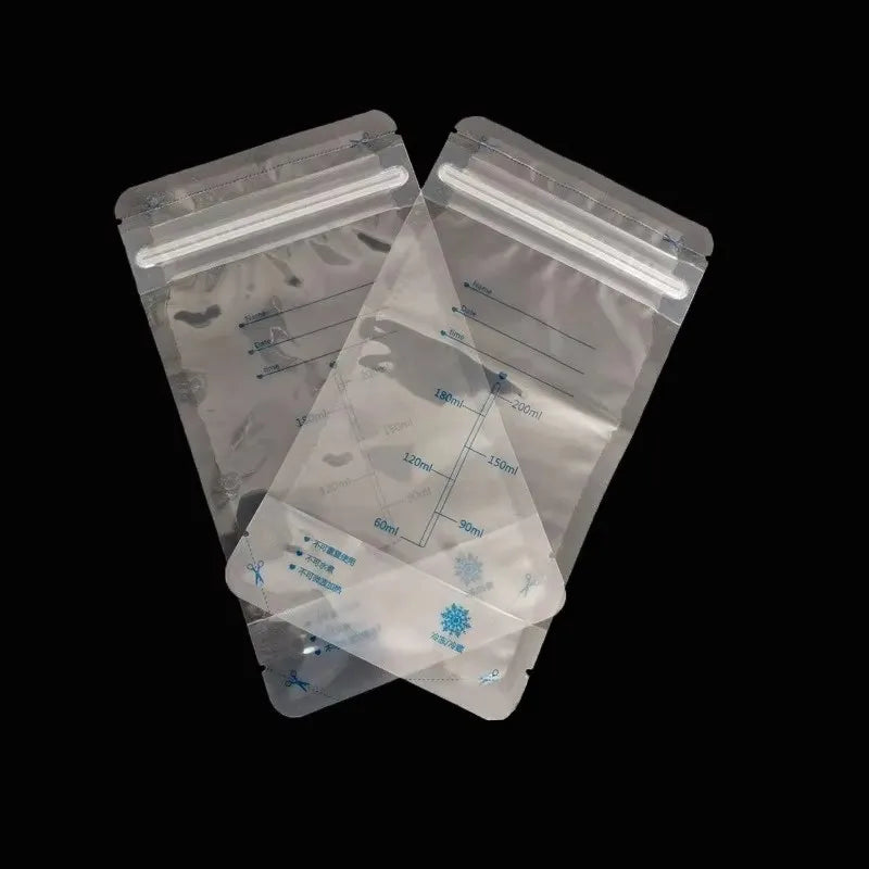 30 Uds. Bolsas para Leche Materna| 200 ml, Doble Sello y Boquilla
