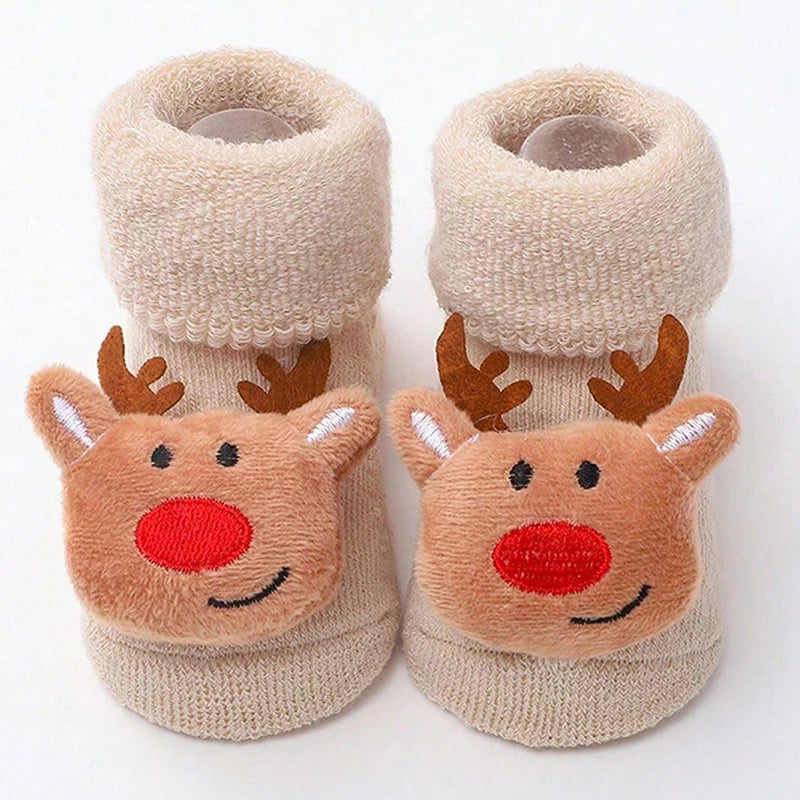 Calcetines Navideños Antideslizantes: La Magia y Seguridad en sus Primeros Pasos