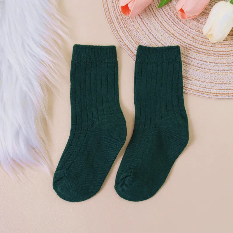 Calcetines de Algodón: Suaves, Transpirables (0-8 años)
