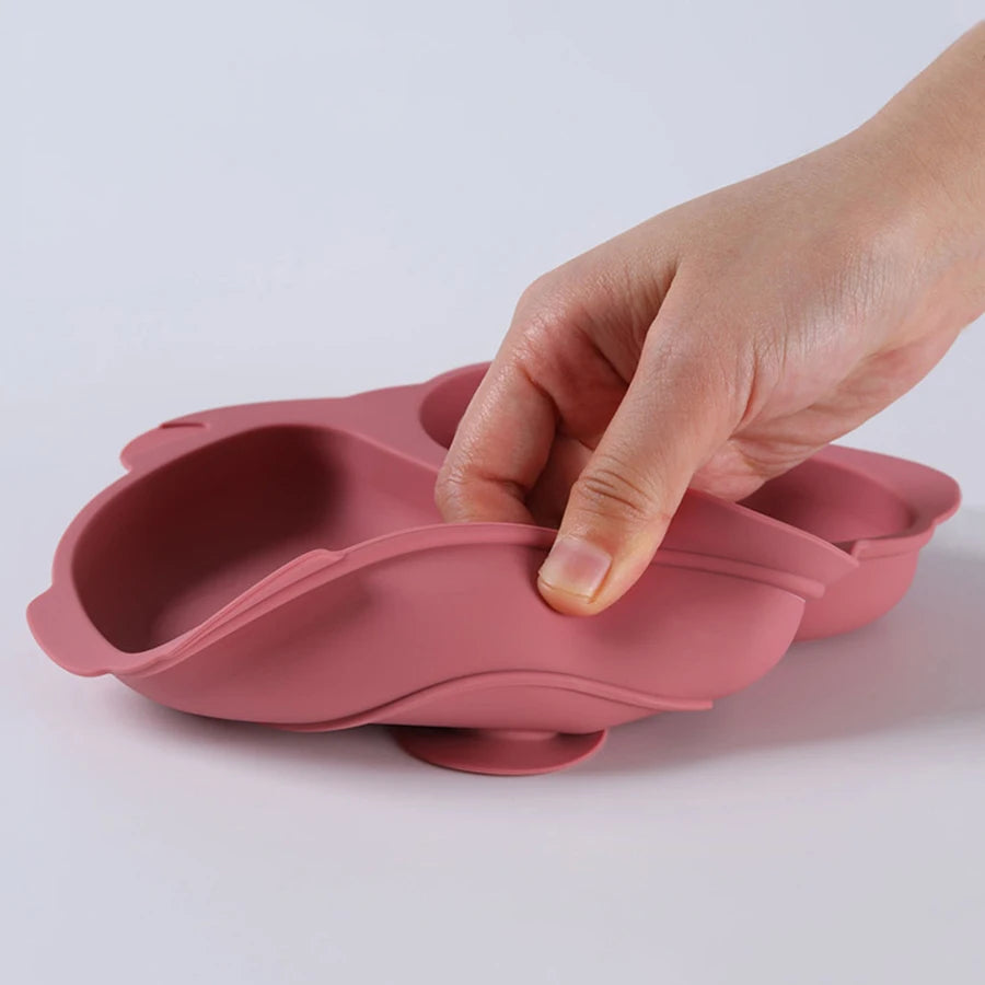 Plato de Silicona con Succión | Diseño de Búho