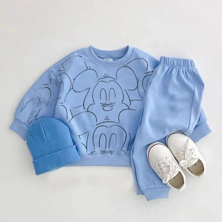 Conjunto Deportivo : Sudadera Mickey Mouse y Pantalón (Unisex) (6M-4T)