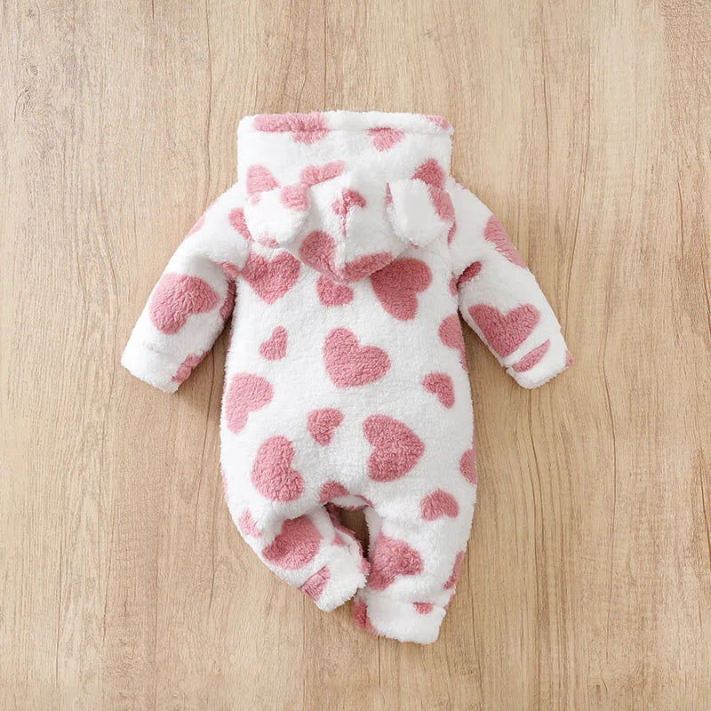 Mameluco Abrigador con Capucha y Orejitas | ¡El Estilo Más Tierno para el Invierno! (0-18M)