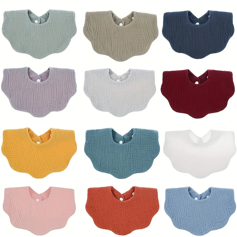 Babero Bandana de Algodón: Suave, Absorbente y de Color Sólido