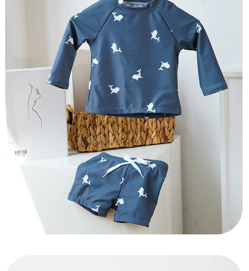 Bañador "Cuidado Total" – Manga Larga y Máximo Estilo (6M-2T)