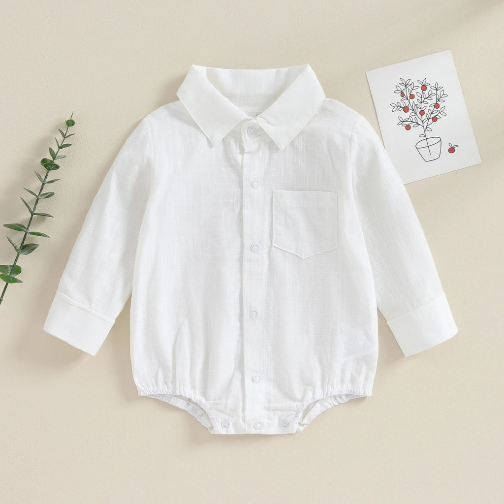 Mameluco/Body Estilo Camisa de Vestir para Bebé Niño (0-24 Meses)