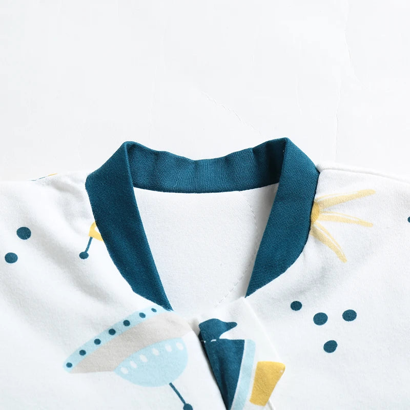 Saco de Dormir de Algodón (Grado Térmico 2.5): Mangas Largas Anti-Patadas (0-3 Años)