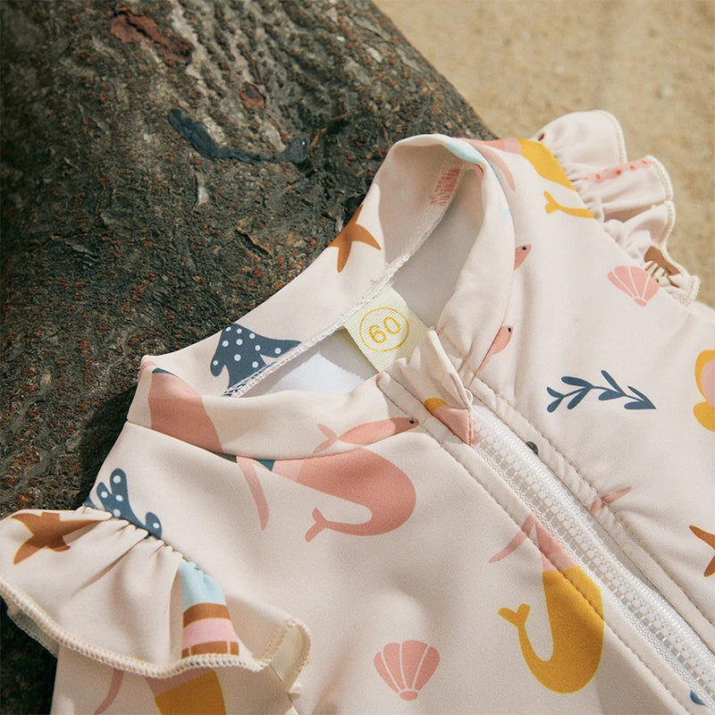 Bañador "Sirenas y Conchitas" – Protección y Ternura en el Agua (0-24M)