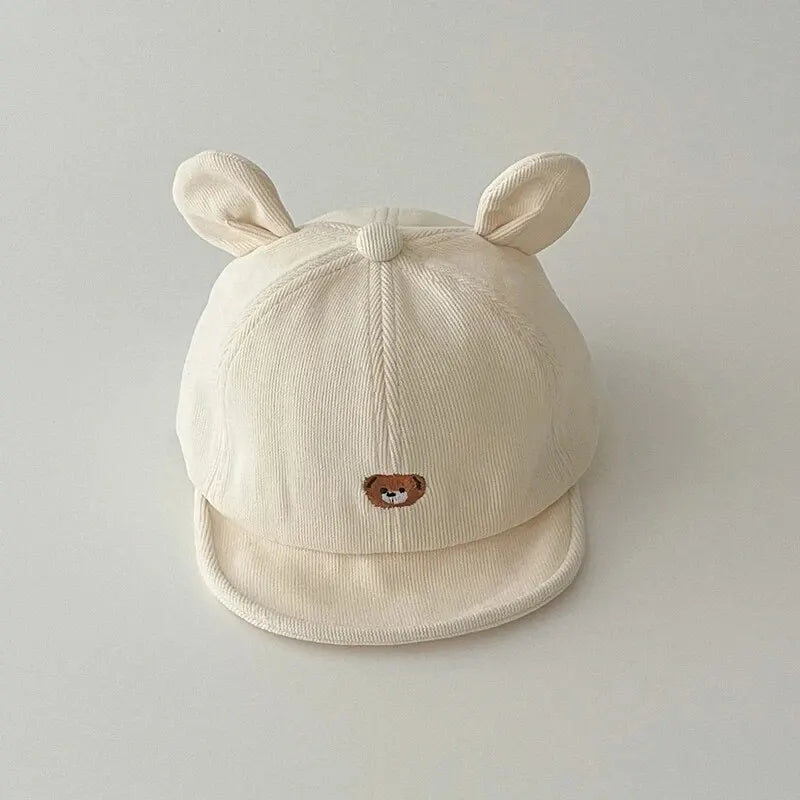 Gorra de Béisbol de Oso Kawaii: Protección Solar y Estilo Adorable (3-18 Meses)