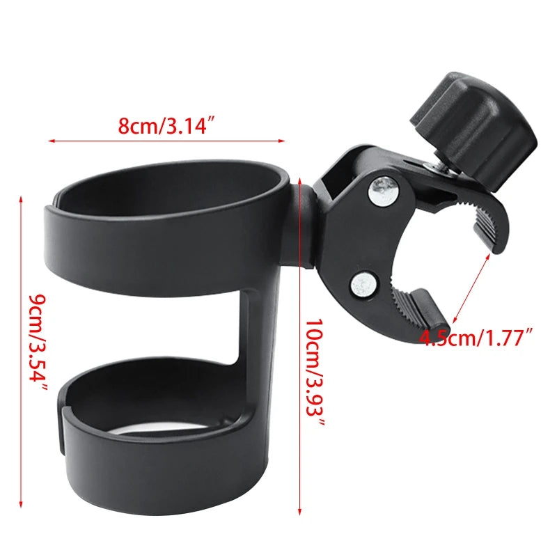 Soporte para bebidas con rotación de 360 grados.