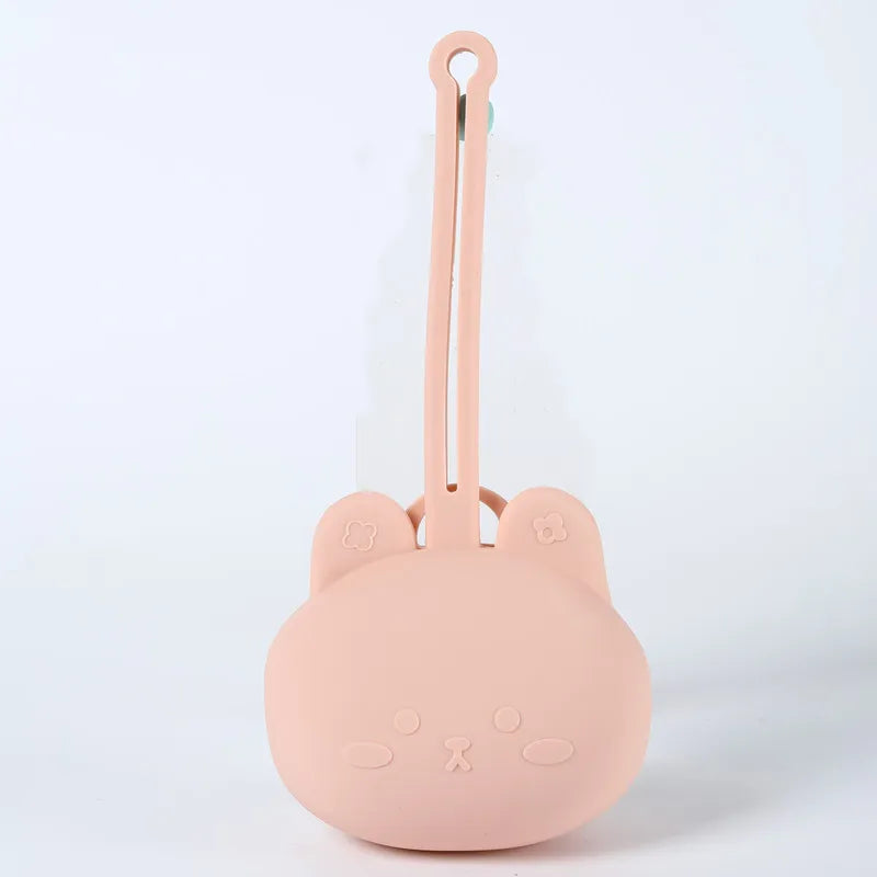 Estuche de silicón a prueba de caídas para almacenamiento  de chupón.