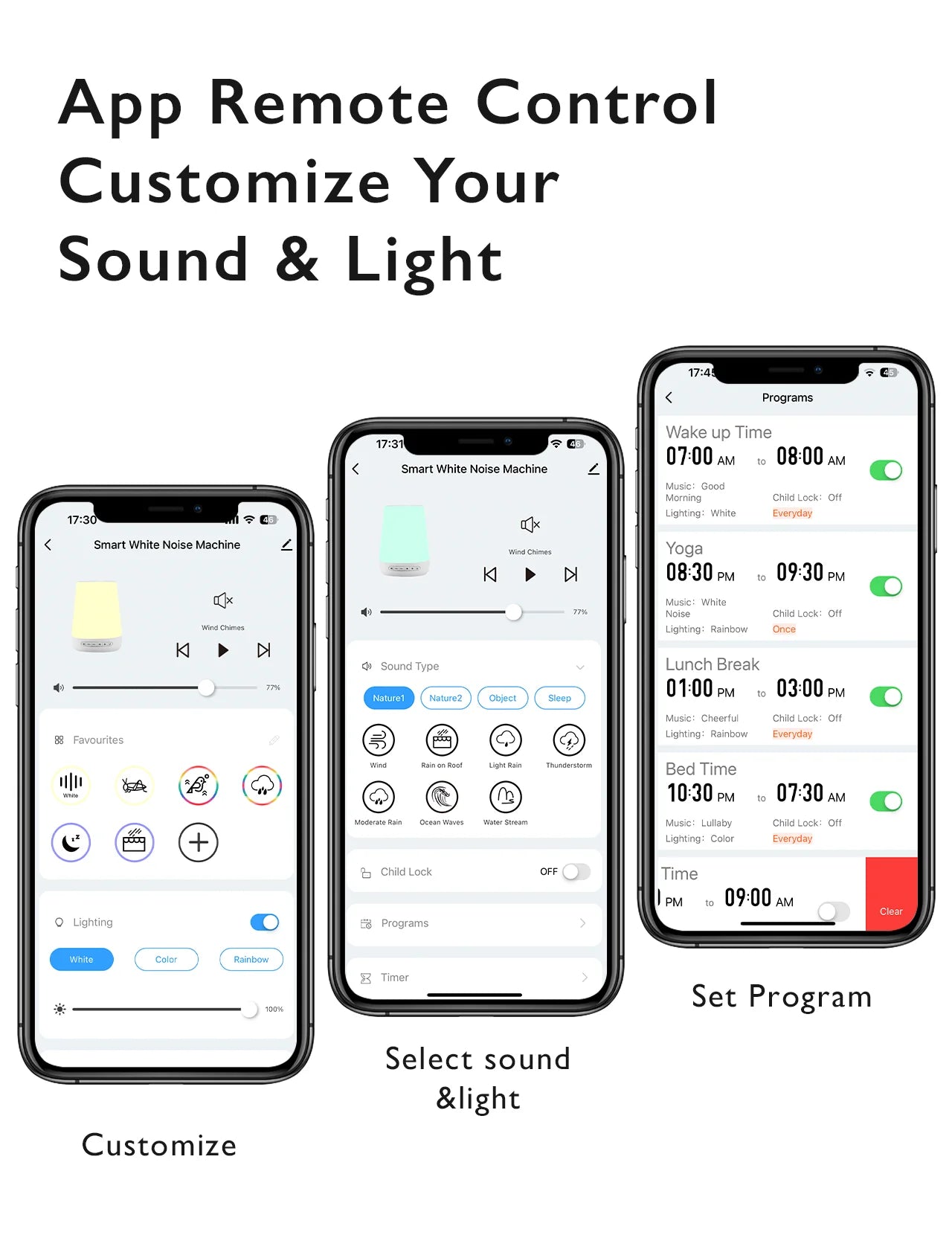 Máquina de Ruido Momcozy Smart | 34 Sonidos, Luz Nocturna RGB y Control Remoto por Aplicación (Wi-Fi)