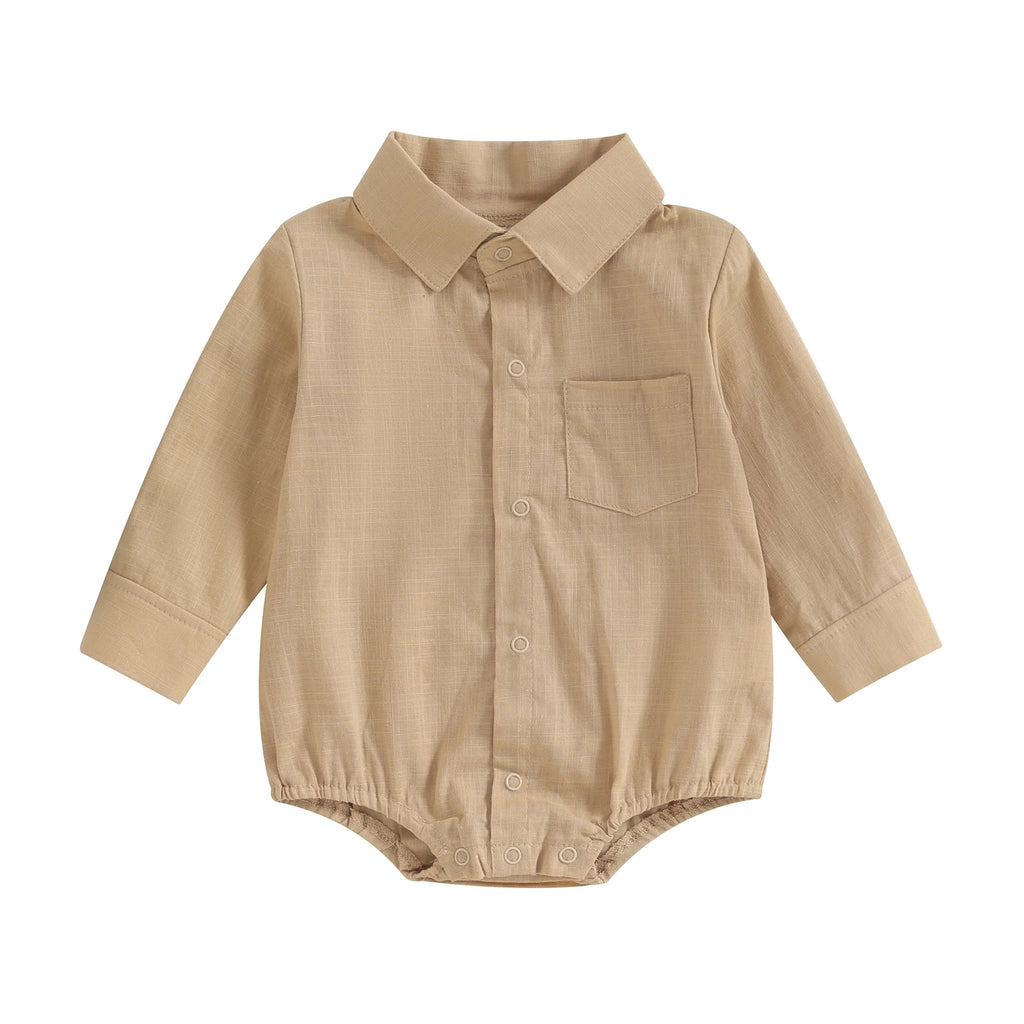 Mameluco/Body Estilo Camisa de Vestir para Bebé Niño (0-24 Meses)