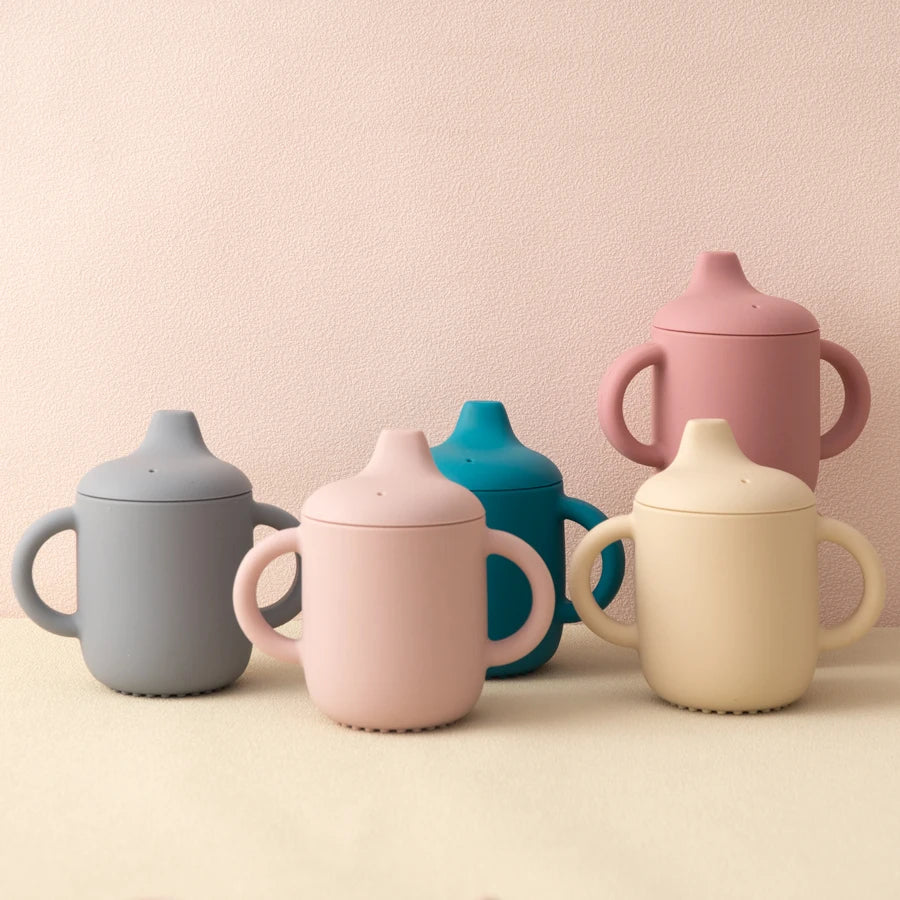 Taza Silicona con popote y tapa