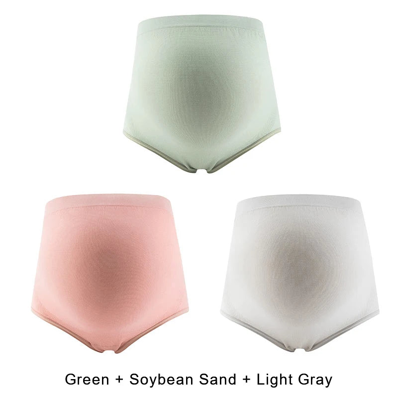 Set de 3 Bragas de Maternidad | Soporte de Cintura Alta, Compresión Elástica y Levanta Cadera 3D