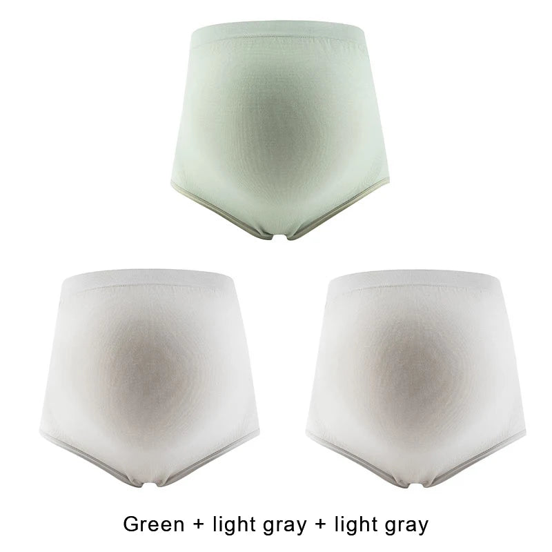 Set de 3 Bragas de Maternidad | Soporte de Cintura Alta, Compresión Elástica y Levanta Cadera 3D