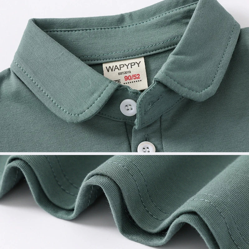Playera Tipo Polo para Niño | Cuello Clásico y Bolsillo (12 Meses a 7 Años)