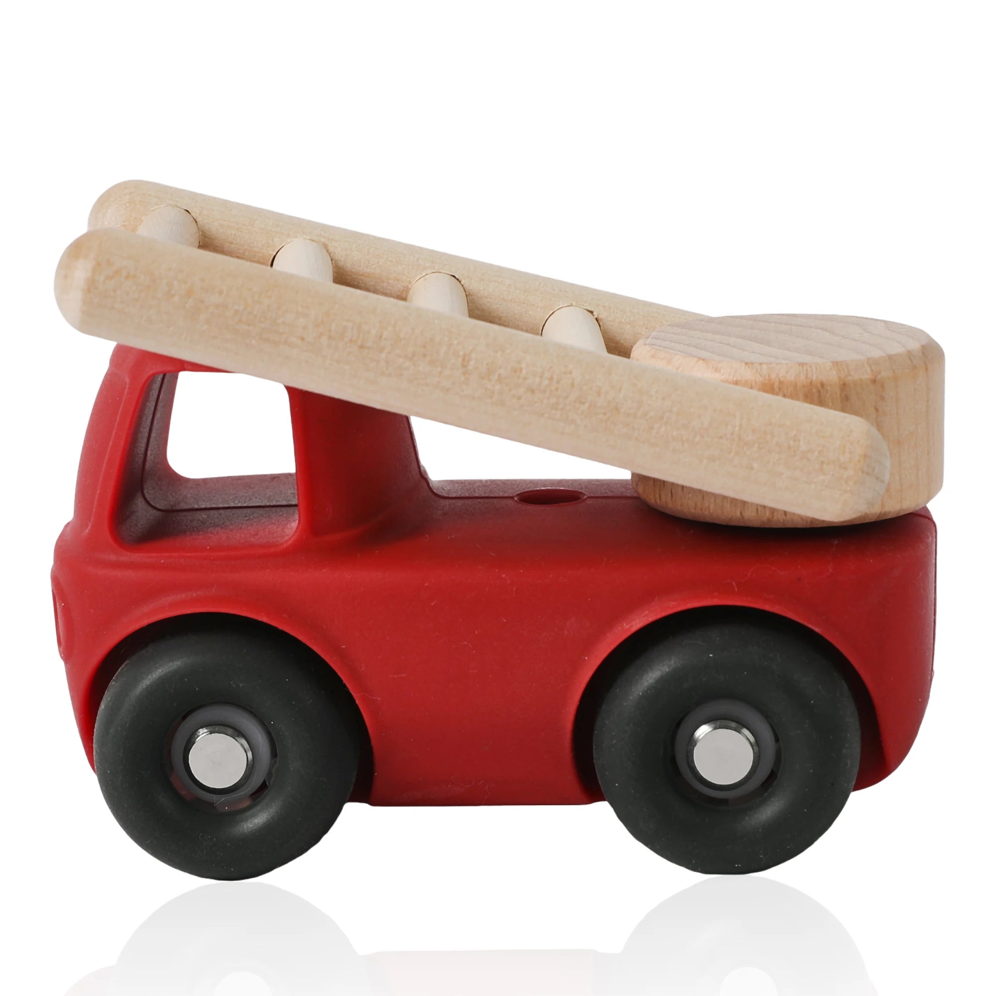 Coche de Juguete Montessori de Silicona | 2-en-1 Mordedera y Juguete Educativo