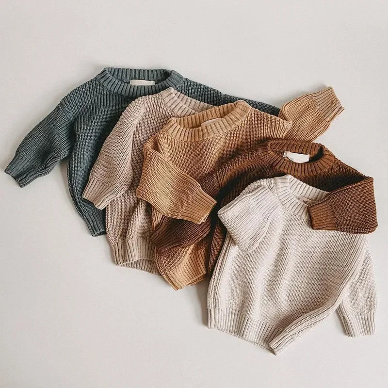 Suéter de Punto Grueso: Jersey Básico y Cálido (Unisex 0-6 años)