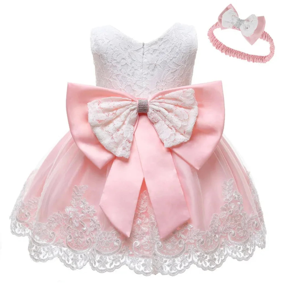 Vestido de Princesa Rojo para Bebé:  Navidad y Fiesta (0-24M)