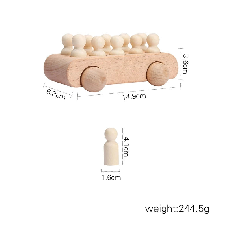 Tren y avión de Madera Didácticos Montessori - Juguete de Aprendizaje