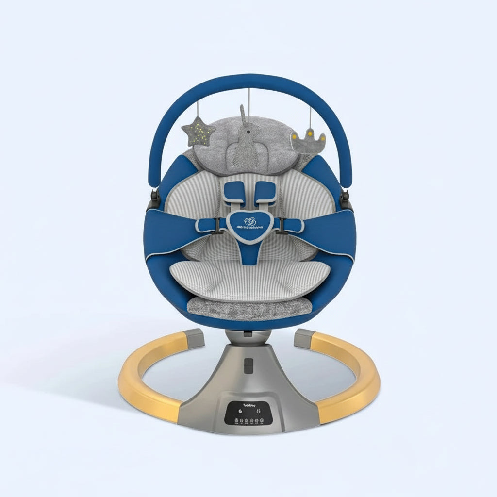 Silla Mecedora Eléctrica Premium con Bluetooth y Control Remoto (0-3 Años)