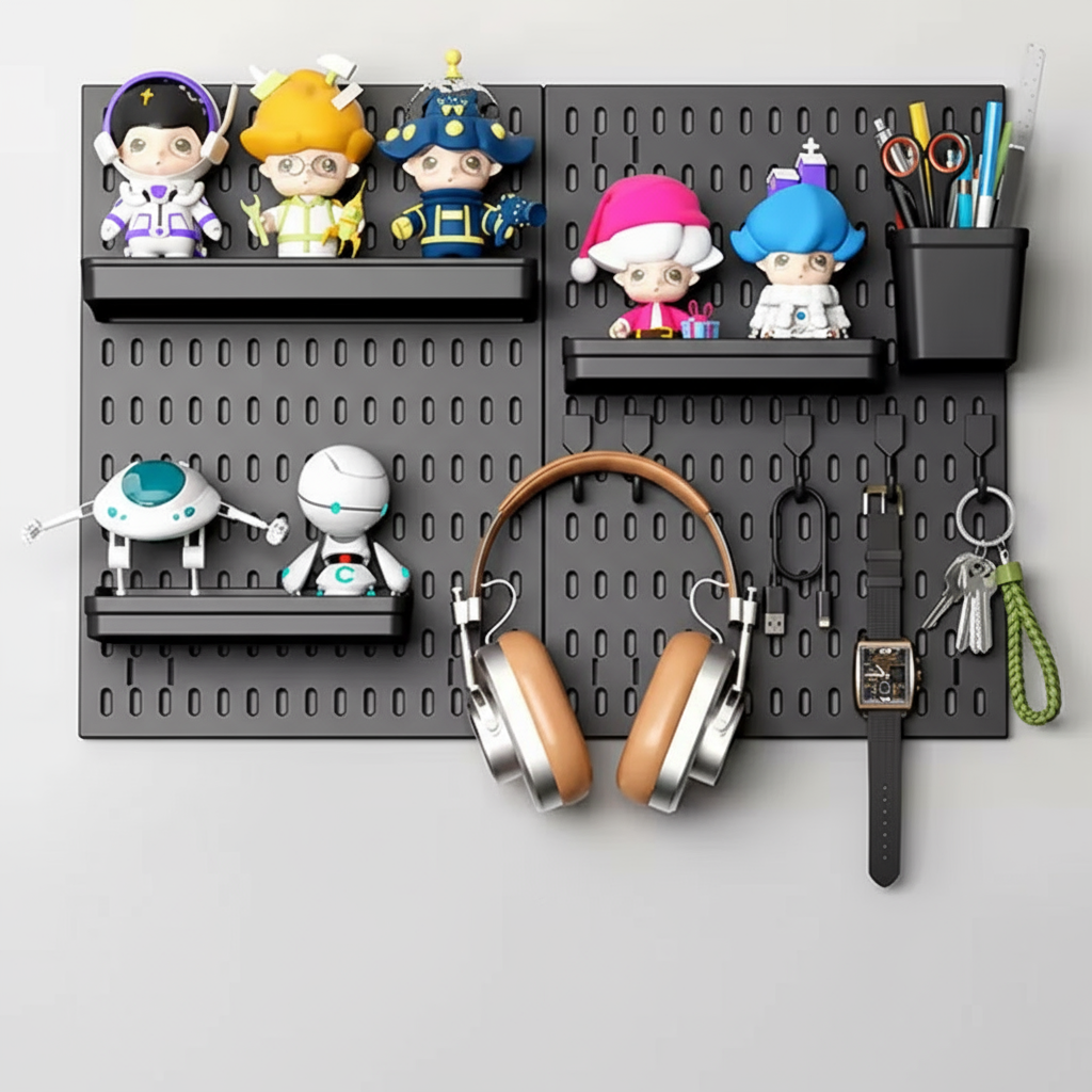 Tablero Organizador Modular | Plástico Duradero | Instalación Dual (Tornillo/Adhesivo)